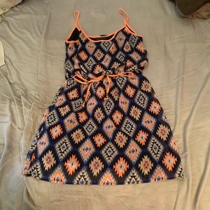 Size Smal mini sundress  multi color super cute tie  elastic stretch waist .